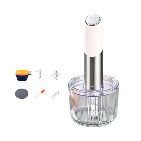 Dishwasher Safe Small Processor Make Smooth Purees Dips Dressings Electric Vegetable Dicer Stainless Steel Texture