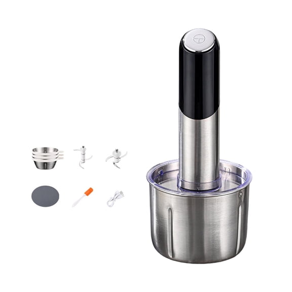 Dishwasher Safe Small Processor Make Smooth Purees Dips Dressings Electric Vegetable Dicer Stainless Steel Texture