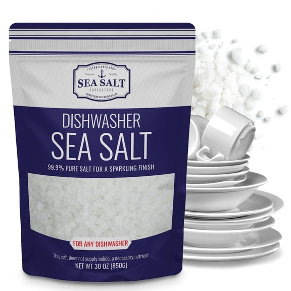 Dishwasher Salt 30 oz, Compatible with Bosch, Miele, Whirlpool, Thermador, Natural Water Softener, 850 g