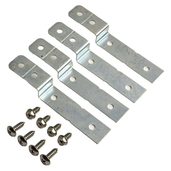 Dishwasher Side Mount Bracket Kit 4PC with 8 Screws for Secure Mounting for Multiple Dishwasher Models Including AP5645425