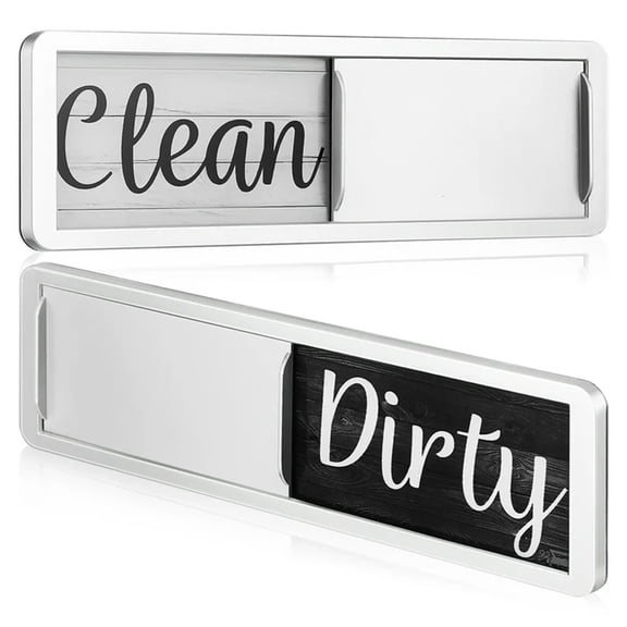Dishwasher Status Magnet, Left Right Switchable Clean Dirty Indicator Sign for Washer Door, Reusable Fridge Magnet for Kitchen Organization, Dish Washer Decal Sticker