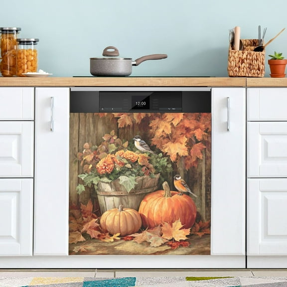 Dishwasher Sticker Dishwasher Cover Magnet Refrigerator Home Decorative Art Kitchen Panel Decal Beautiful Fall Scene 23x26 Inch