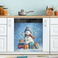 thumbnail image 1 of Dishwasher Sticker Magnetic Dishwasher Sticker Magnetic Decorative Sticker Refrigerator Sticker Dishwasher Decorative Stickers Blue Christmas Snowman, 1 of 6