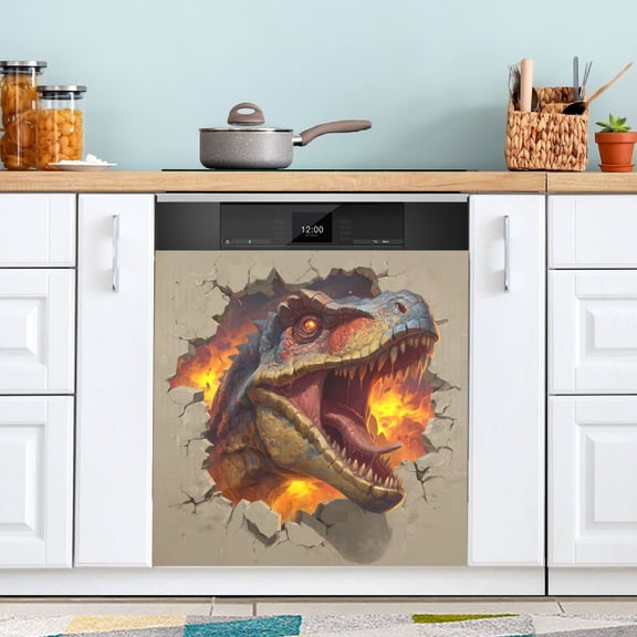 Dishwasher Sticker Magnetic Dishwasher Sticker Magnetic Decorative Sticker Refrigerator Sticker Dishwasher Decorative Stickers Dinosaur Icon Design