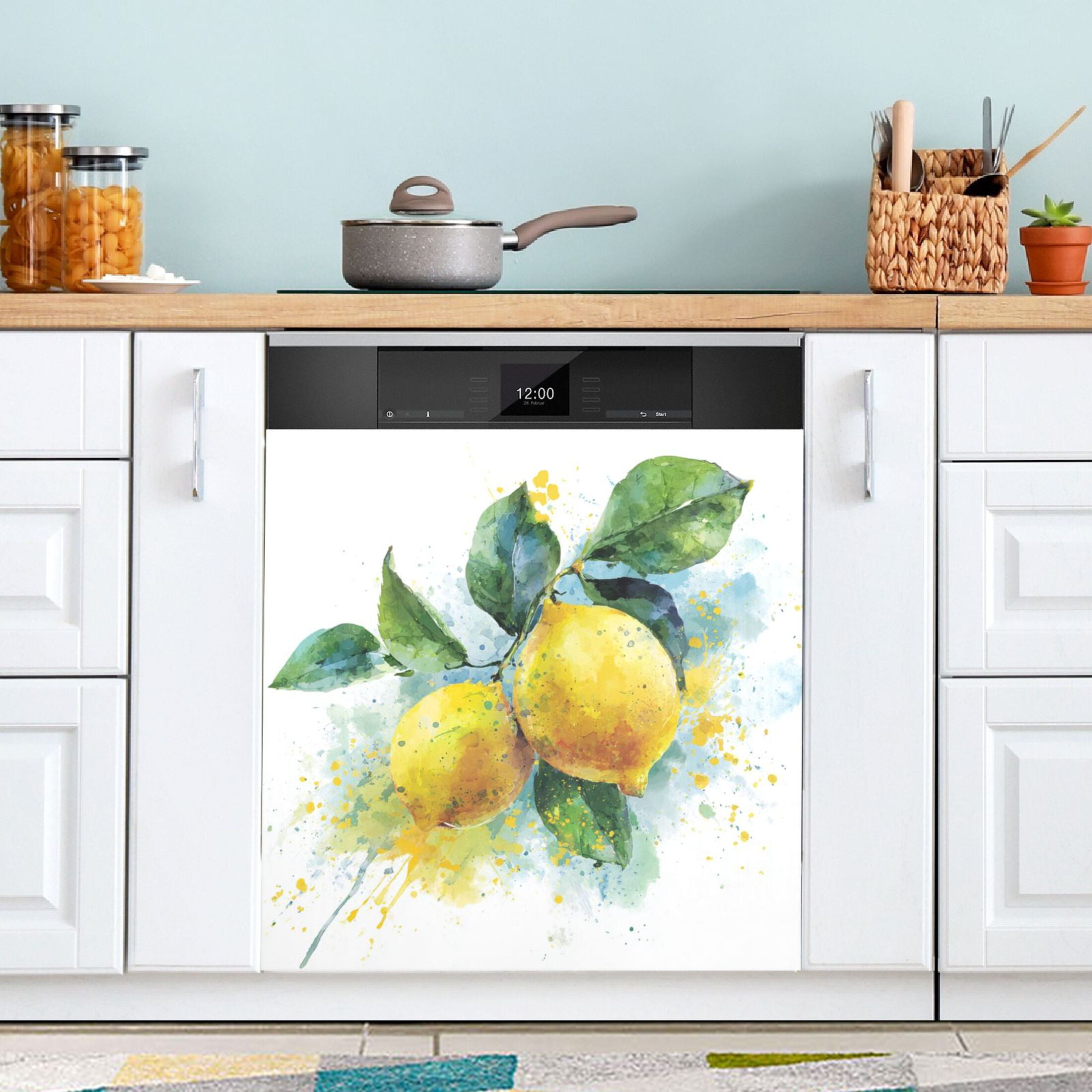 Dishwasher Sticker Magnetic Dishwasher Sticker Magnetic Decorative Sticker Refrigerator Sticker Dishwasher Decorative Stickers Lemon
