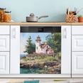 thumbnail image 1 of Dishwasher Sticker Magnetic Dishwasher Sticker Magnetic Decorative Sticker Refrigerator Sticker Dishwasher Decorative Stickers Lighthouse Brown Roof, 1 of 6