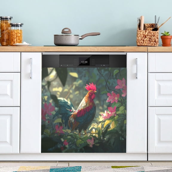 Dishwasher Sticker Magnetic Dishwasher Sticker Magnetic Decorative Sticker Refrigerator Sticker Dishwasher Decorative Stickers Rooster