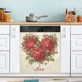 thumbnail image 1 of Dishwasher Sticker Magnetic Dishwasher Sticker Magnetic Decorative Sticker Refrigerator Sticker Dishwasher Decorative Stickers Three Valentine's Day Roses, 1 of 6