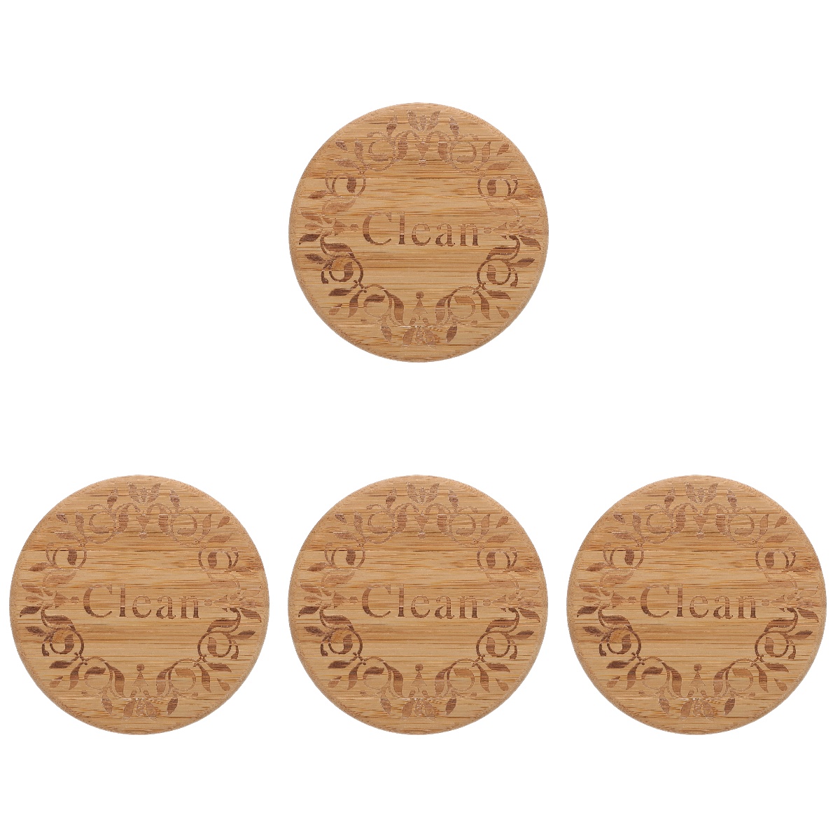 Dishwasher Tiles Set of 4 Clean Dirty Washing Machine