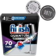 Dishwasher tabs Quantum Infinity Shine - Dishwasher Detergent - Powerball - Our Best Ever Clean and Shine - Dishwashing Tablets - Packaging May Vary + Dishwasher Magnet