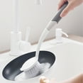 thumbnail image 1 of Dishwashing Brush with Handle, Stiff Bristles, Built-in Spatula, for Cleaning Cutlery Pots Pans Kitchen Sink, Non-Slip Handle, Easy to Use, 1 of 6