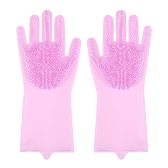 Dishwashing Cleaning Gloves Magic Silicone Rubber Dish Washing Gloves ...