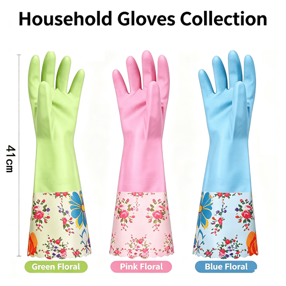 Dishwashing Protective Gloves, Thickened Kitchen Cleaning Gloves for Washing