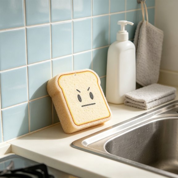 Dishwashing Sponge, High Density Kitchen Scrub Sponge With Dual Layer, Stain Removing Cleaning Sponge For Cookware