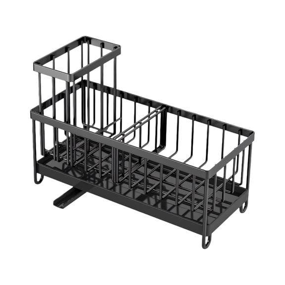 Dishwashing Tool Storage Stand With Multiple Compartments Drainer Rack Quick Assembly Cutting Board Rack