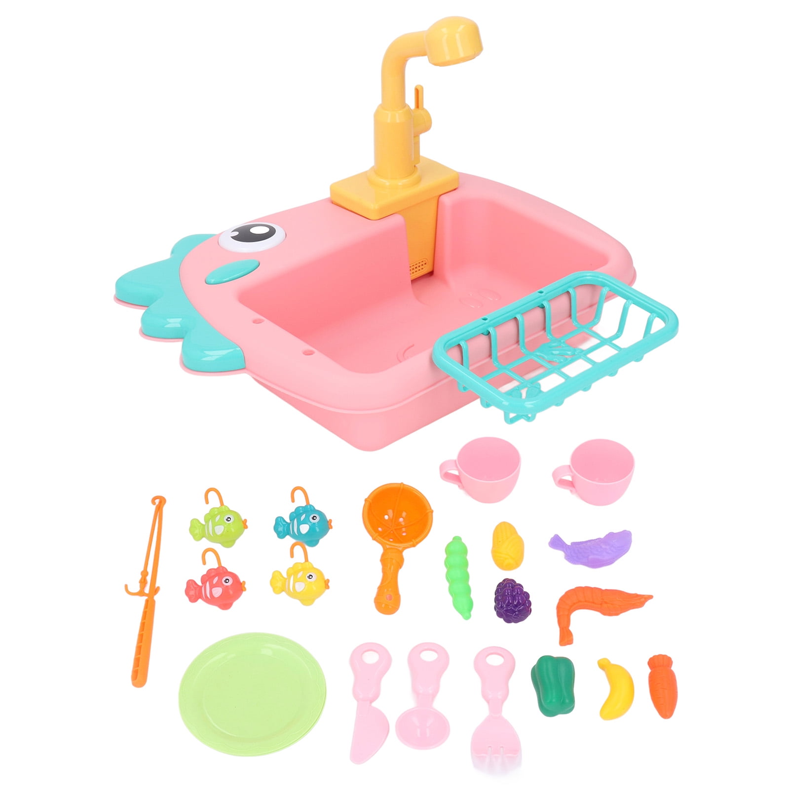 Dishwashing Toy, Sink Play Set Pretend Plastic Dinosaur Pattern For