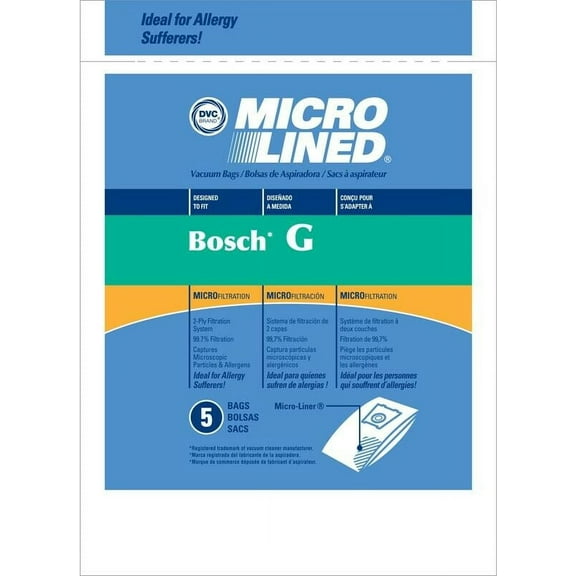 DishyKooker 10pcs Dust Bags Vacuum Cleaner Parts Fitting Type G for Bosch Vacuum