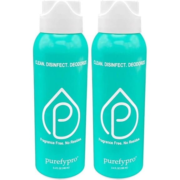 pro Disinfectant Airesol Spray (100ml, 2 Pack) Eliminate 99.9999% Virus and Germs. No Residue. No Rinse. Travel Size.