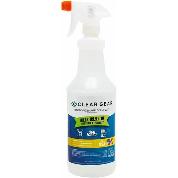 Disinfectant Cleaner, and Ddorizer For Sports Equipment, Gyms, and Fitness Centers - EPA-Registered, Hospital Grade, Made in USA - 1-Pack of 32 Oz Bottle Disinfecting Spray