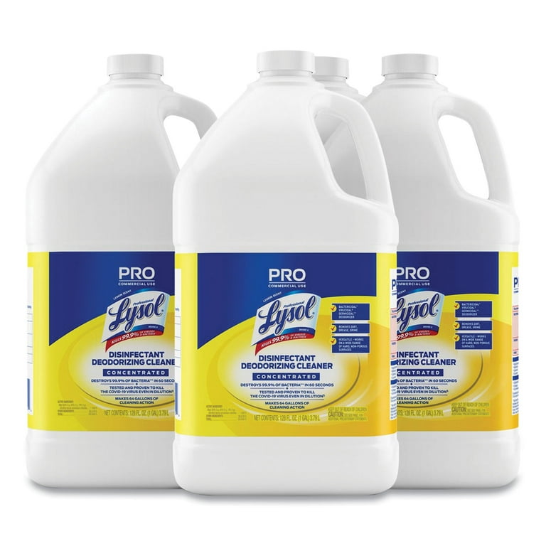 Disinfectant Deodorizing Cleaner Concentrate, Lemon Scent, 128 oz Bottle Disinfectant Deodorizing Cleaner Concentrate, Lemon Scent, 128 oz Bottle