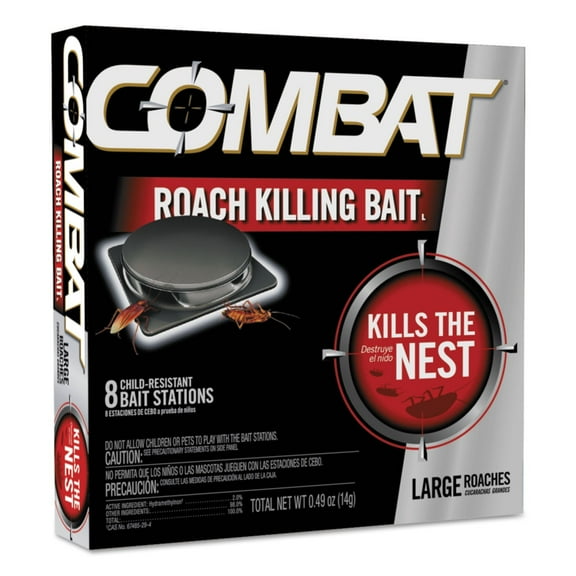 Dial Roach Bait Discs - Child-Resistant, Disinfectant Roach Killer - 8 Piece Box