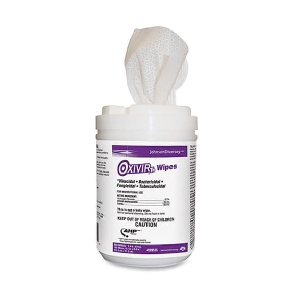 Disinfectant Wipes - White - 6 in. x 7 in. - 160 Wipes