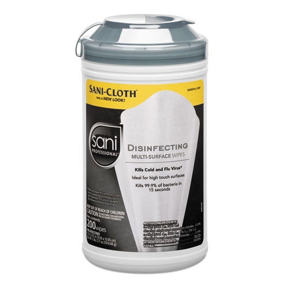 Disinfecting Multi-Surface Wipes, 7 1/2 X 5 3/8, 200/canister | Bundle of 2 Each