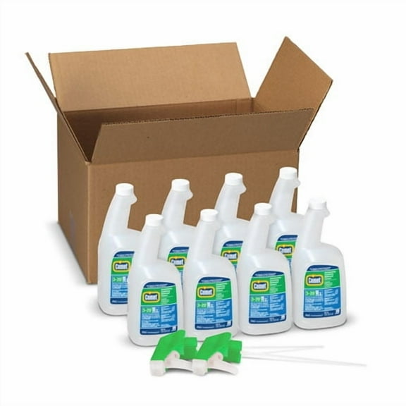 Disinfecting-Sanitizing Bathroom Cleaner, 32 oz Bottles, 8 Bottles and 2 Trigger Sprayers/Carton | Bundle of 2
