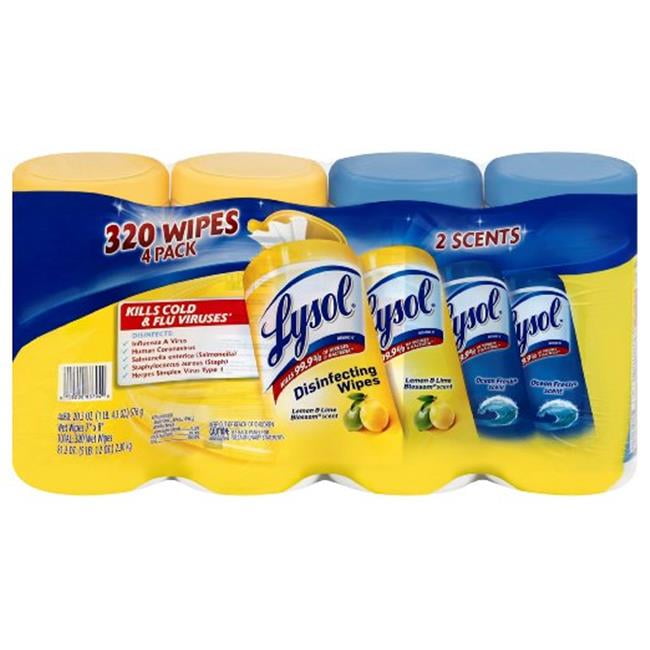 Disinfecting Wipes Value Lemon & Lime Blossom Ocean Fresh Scent, Pack of 3
