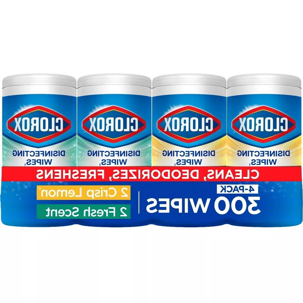 Disinfecting Wipes Value Pack - 300ct/4pk: Bleach-Free, Fresh Scent, Plastic Canister, Multi-Surface Use