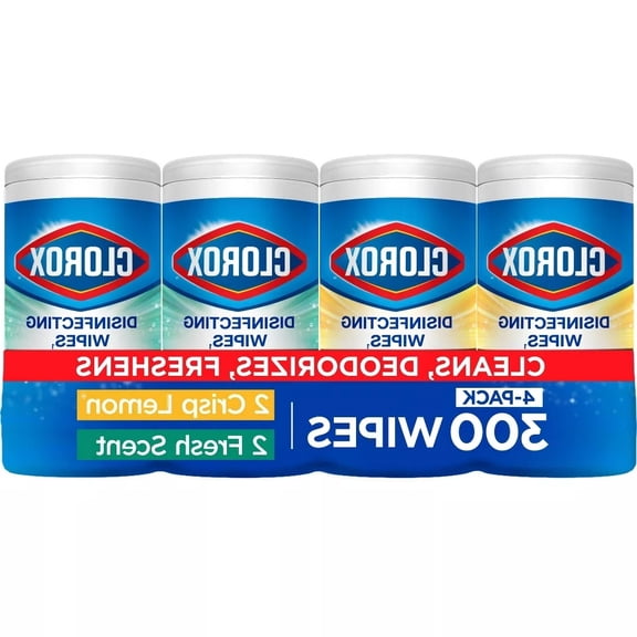 Disinfecting Wipes Value Pack - 300ct/4pk: Bleach-Free, Fresh Scent, Plastic Canister, Multi-Surface Use