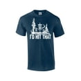 thumbnail image 1 of Disk Golf Funny I'd Hit That Mens Short Sleeve T-shirt Graphic Tee-Heather Navy-large, 1 of 4