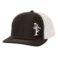thumbnail image 1 of Disk Golf Tree Branch Chain Golfer Mens Embroidered Mesh Back Trucker Hat, Black/White, 1 of 4