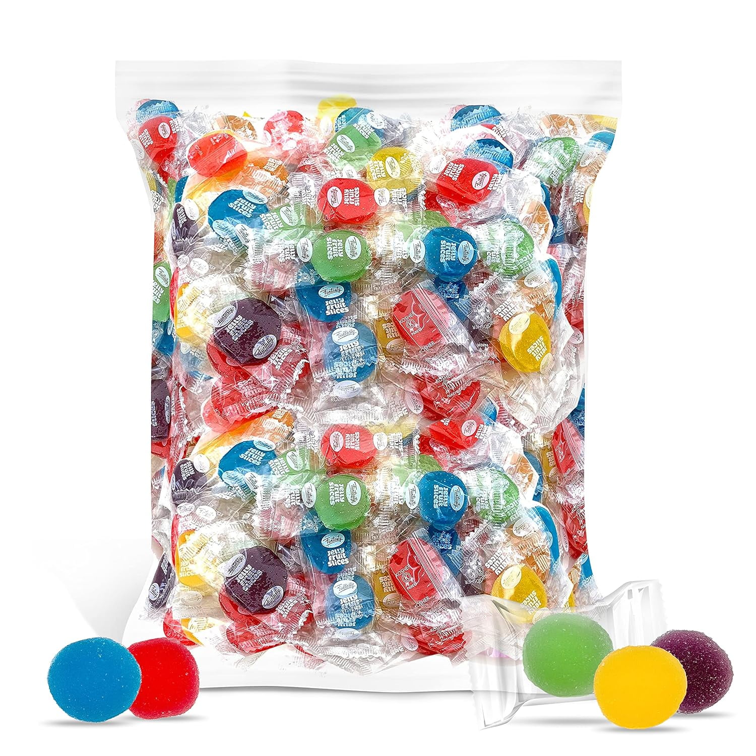 Disk Jelly Patties Candy, Individually Wrapped Flavors, Bulk Pack 2