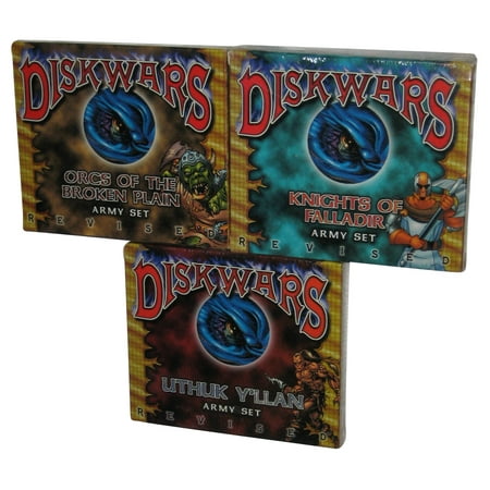 Disk Wars Revised (1999) Army Set Lot of 3 - (Uthuk Y'llan, Knights of Fallidir & Orcs of The Broken Plain)