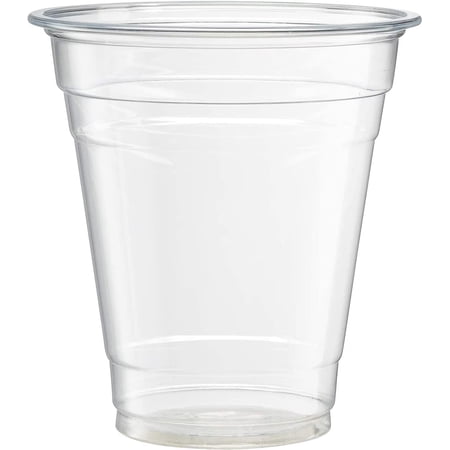Diska NuLife 12 OZ PET Cups Natural, Biodegradable, Compostable, Ecofriendly, Safe & Hygienic Disposable Premium Plastic Cups/Glasses Piece Per Sleeve-50 Each Case-1000