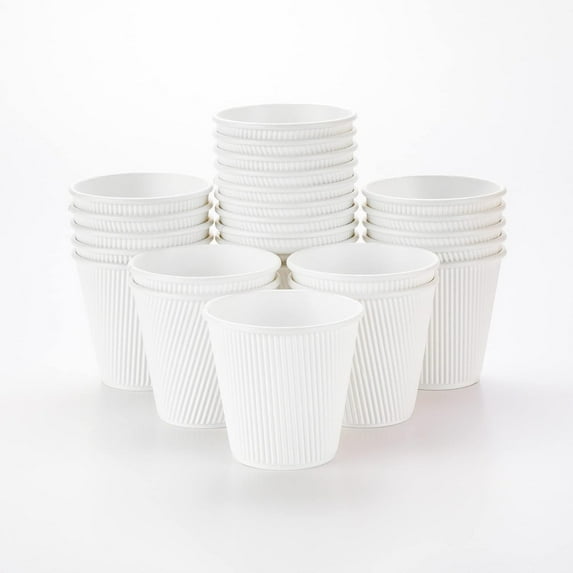 Diska NuLife 12 Oz Ripple Insulated Kraft Paper Cups – Coffee/Tea Hot Cups | Recyclable |3-Layer Rippled Wall For Better Insulation | Perfect for Cappuccino, Hot Cocoa, or Iced Drinks (White, 500 Pcs)