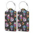 thumbnail image 1 of Disketp 1 Luggage Tag For Suitcase,Rainbow Unicorn And Cat Icecream Leather Baggage Tag With Stainless Steel Loop Privacy Cover For Women Men Girls, 1 of 5