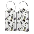 thumbnail image 1 of Disketp 1 Luggage Tag For Suitcase,Wine Bottles And Grapes Leather Baggage Tag With Stainless Steel Loop Privacy Cover For Women Men Girls, 1 of 5