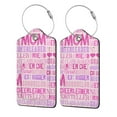 thumbnail image 1 of Disketp 2 PCS Luggage Tag for Suitcase,Best Mom ever Leather Baggage Tag with Stainless Steel Loop Privacy Cover for Women Men Girls, 1 of 5
