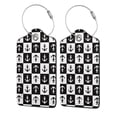 thumbnail image 1 of Disketp 2 PCS Luggage Tag for Suitcase,Nautical Anchors1 Leather Baggage Tag with Stainless Steel Loop Privacy Cover for Women Men Girls, 1 of 5