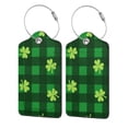 thumbnail image 1 of Disketp 2 Pcs Luggage Tag For Suitcase,Happy St. Patrick'S Day5 Leather Baggage Tag With Stainless Steel Loop Privacy Cover For Women Men Girls, 1 of 5