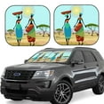 thumbnail image 1 of Disketp 2 Piece African Women In Mountain Landscape Pattern Windshield Sunshades,Folding Windshield Sun Shade For Car Suv Trucks Sedan,Blocks Uv Rays Sun Visor Protector-Medium, 1 of 7