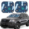 thumbnail image 1 of Disketp 2 Piece Alpaca Astronaut In Space Pattern Windshield Sunshades,Folding Windshield Sun Shade For Car Suv Trucks Sedan,Blocks Uv Rays Sun Visor Protector-Small, 1 of 7