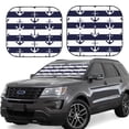 thumbnail image 1 of Disketp 2 Piece Anchors Pattern Windshield Sunshades,Folding Windshield Sun Shade For Car Suv Trucks Sedan,Blocks Uv Rays Sun Visor Protector-Large, 1 of 7