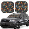 thumbnail image 1 of Disketp 2 Piece Autumn With Pumpkins Pattern Windshield Sunshades,Folding Windshield Sun Shade For Car Suv Trucks Sedan,Blocks Uv Rays Sun Visor Protector-Large, 1 of 7