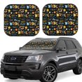 thumbnail image 1 of Disketp 2 Piece Basketball Pattern Windshield Sunshades,Folding Windshield Sun Shade For Car Suv Trucks Sedan,Blocks Uv Rays Sun Visor Protector-Small, 1 of 7
