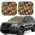 thumbnail image 1 of Disketp 2 Piece Begetable Pattern Windshield Sunshades,Folding Windshield Sun Shade For Car Suv Trucks Sedan,Blocks Uv Rays Sun Visor Protector-Small, 1 of 7