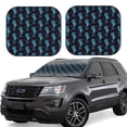 thumbnail image 1 of Disketp 2 Piece Blue Seahorse Pattern Windshield Sunshades,Folding Windshield Sun Shade For Car Suv Trucks Sedan,Blocks Uv Rays Sun Visor Protector-Medium, 1 of 7