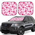thumbnail image 1 of Disketp 2 Piece Breast Cancer Ribbons Awareness Pattern Windshield Sunshades,Folding Windshield Sun Shade For Car Suv Trucks Sedan,Blocks Uv Rays Sun Visor Protector-Small, 1 of 7